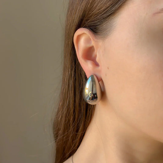 Stainless Steel Teardrop Earrings