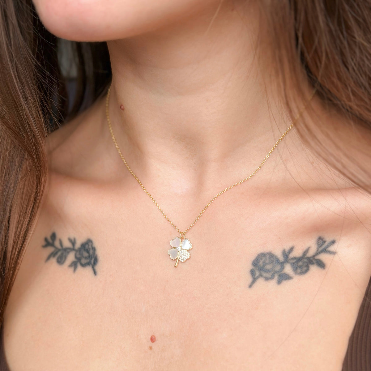 Sterling Silver Clover Necklace