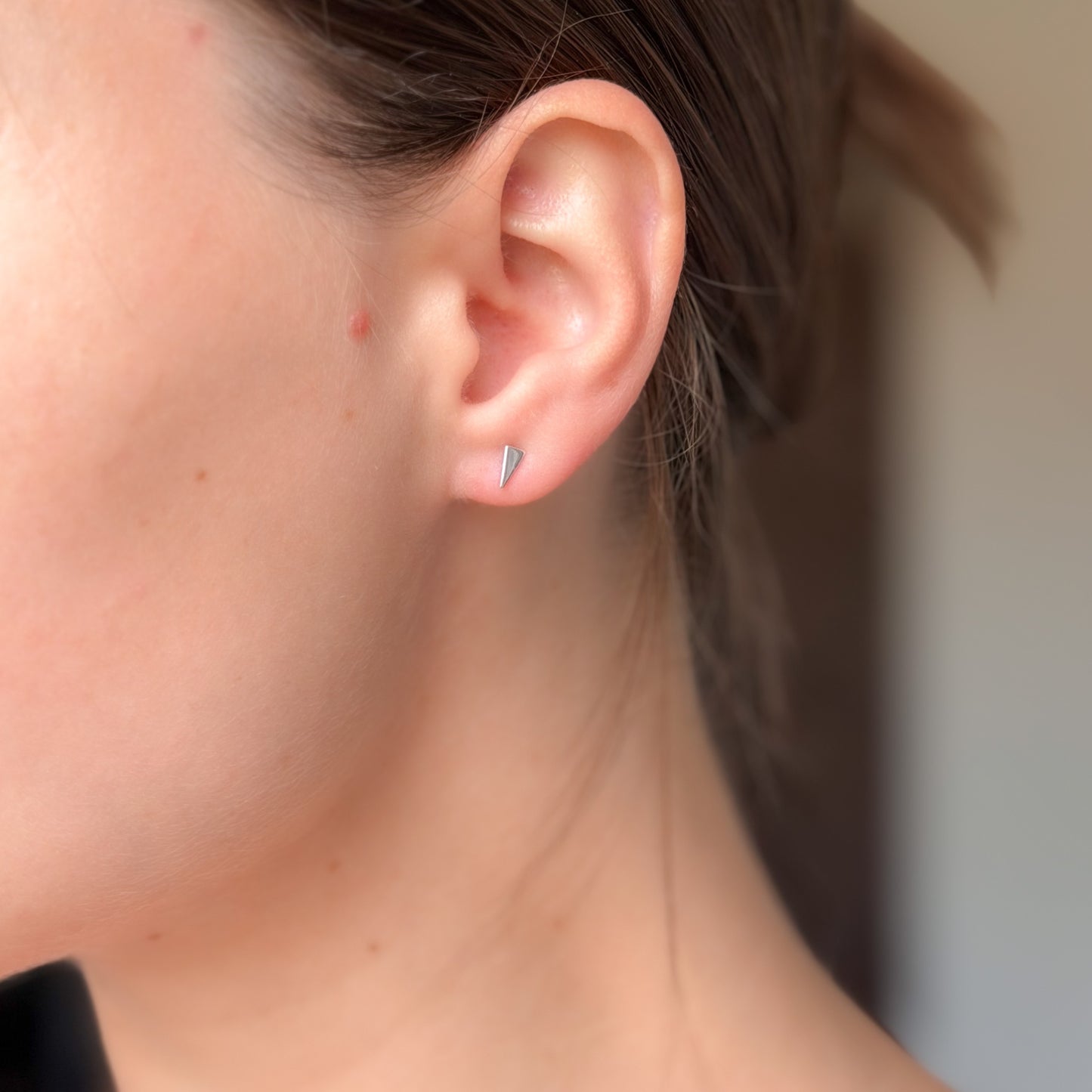 Sterling Silver Triangle Studs
