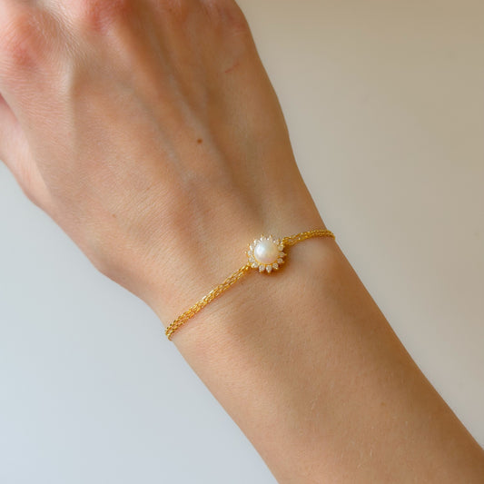 Sterling Silver Pearl Bracelet
