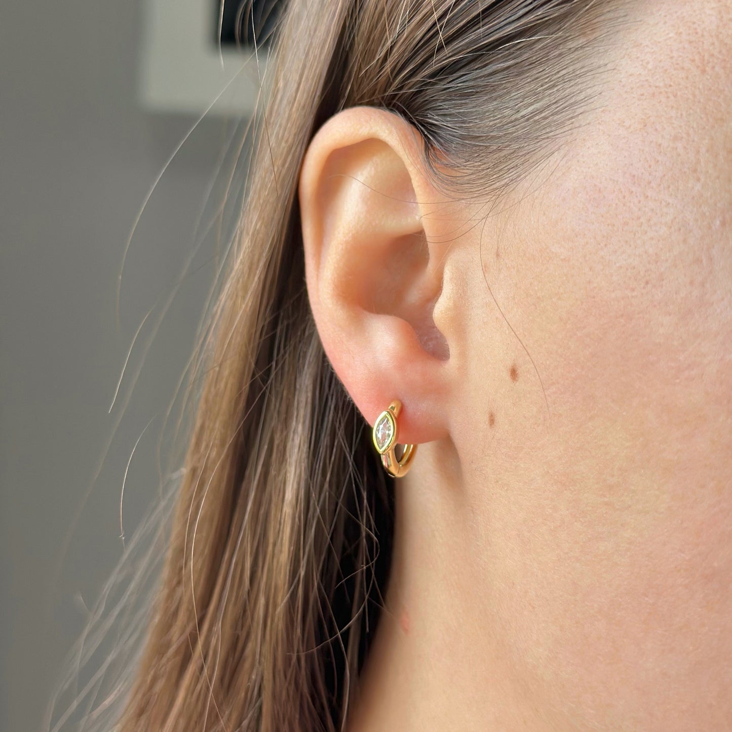 Sterling Silver CZ Hoops