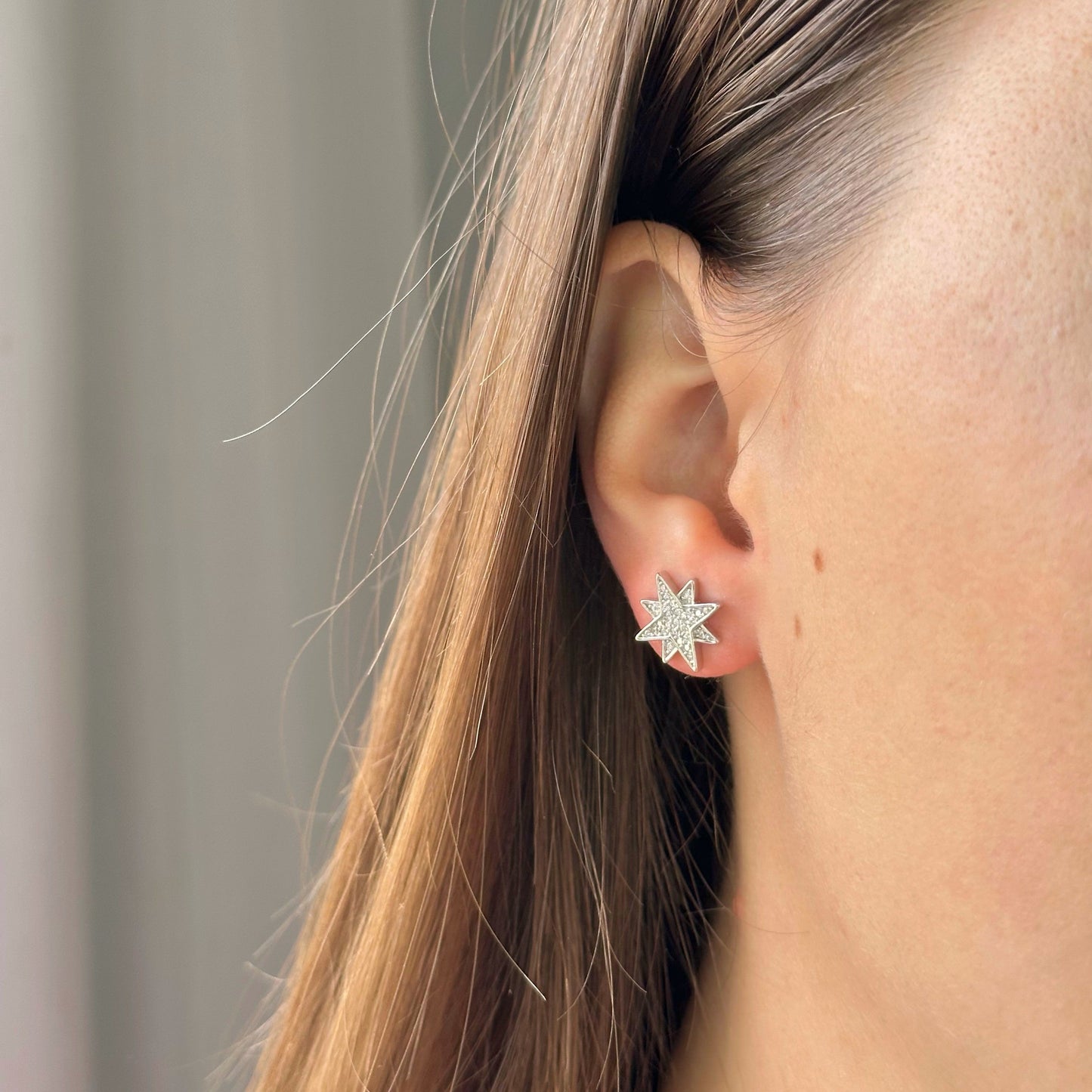 Hoshi Silver Star Studs