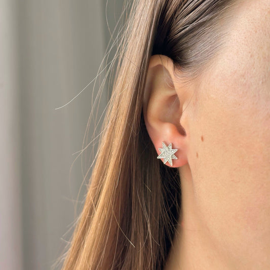 Hoshi Silver Star Studs