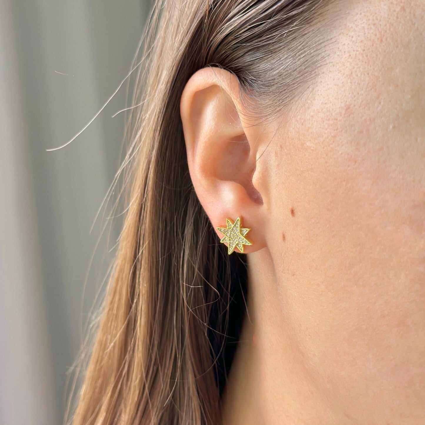 Hoshi Silver Star Studs