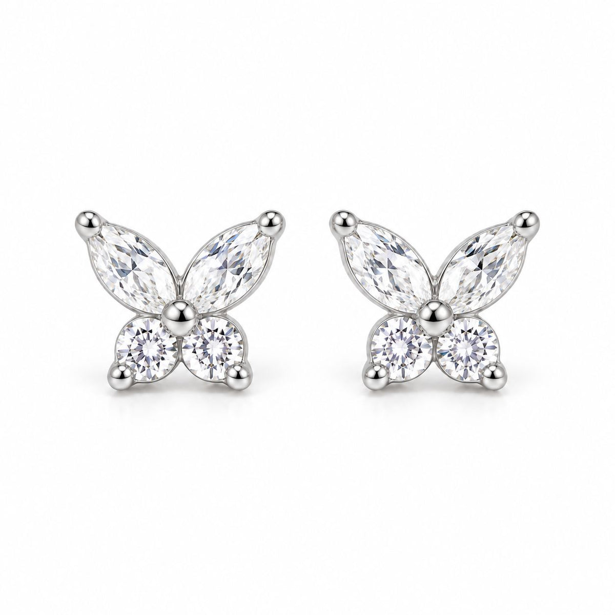 Sterling Silver Butterfly Studs