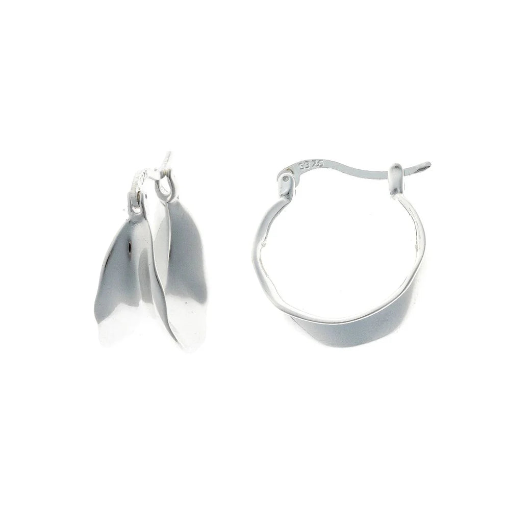 Sterling Silver English Lock Hoops