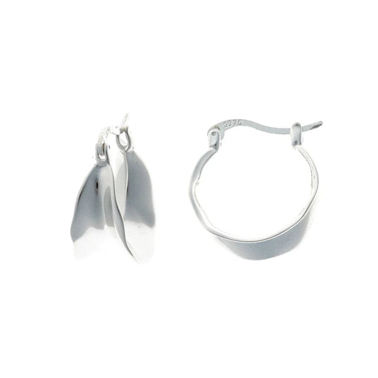 Sterling Silver English Lock Hoops