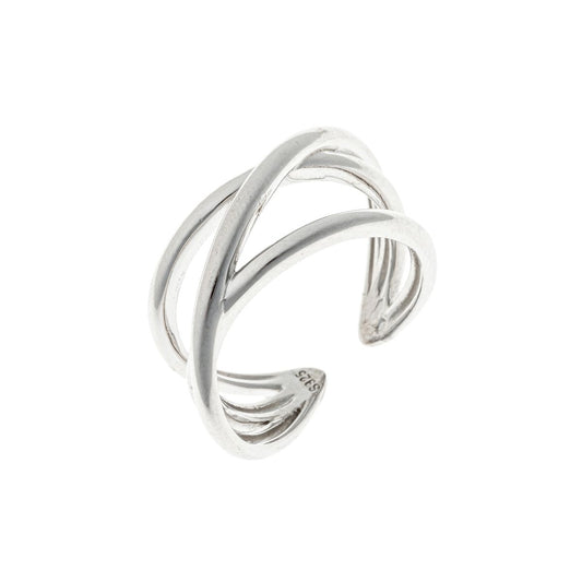 Anillo enorme de plata de ley